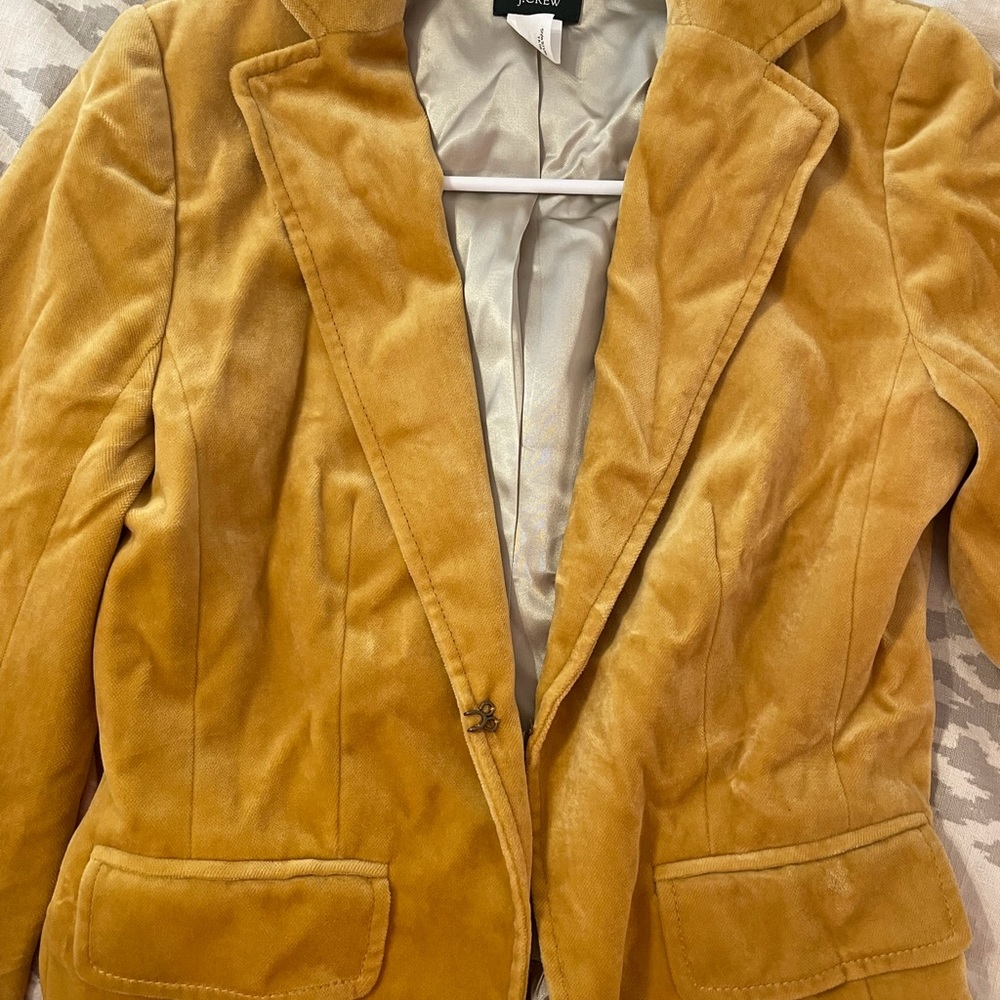 J.Crew Mustard Velvet Blazer